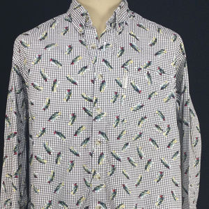 VTG Columbia sz M Sportswear Fish Hook Shirt L/S